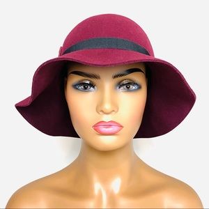 NWT Callanan Millinery Wool Felt Bordeaux Cloche